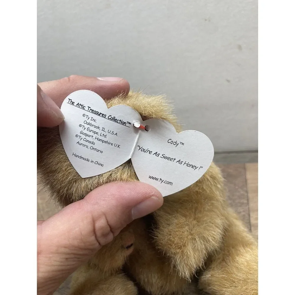 Ty Beanie Babies 'Cody' Vintage Fully Jointed Bear with Tag 1993 RETIRED‎
